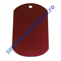 Dog Tag 22x50mm, Rosu