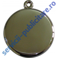 Pandantiv rotund 23mm 3D placat cu Nichel