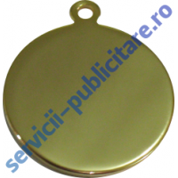 Pandantiv rotund 27mm placat cu Aur