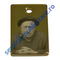 Dog Tag 15x25mm, placat cu Aur, gravat